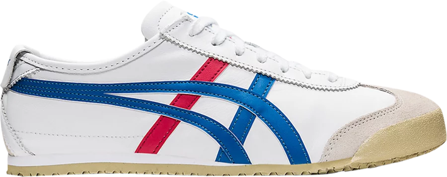 ONITSUKA TIGER MEXICO 66 LEATHER BIANCO BLU ROSSO - WHITE BLUE