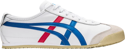 ONITSUKA TIGER MEXICO 66 LEATHER BIANCO BLU ROSSO - WHITE BLUE