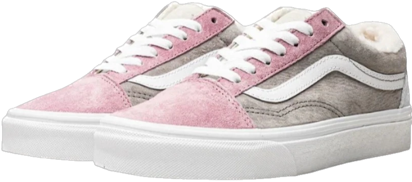 Vans Old Skool Suede Sherpa Pink Grey