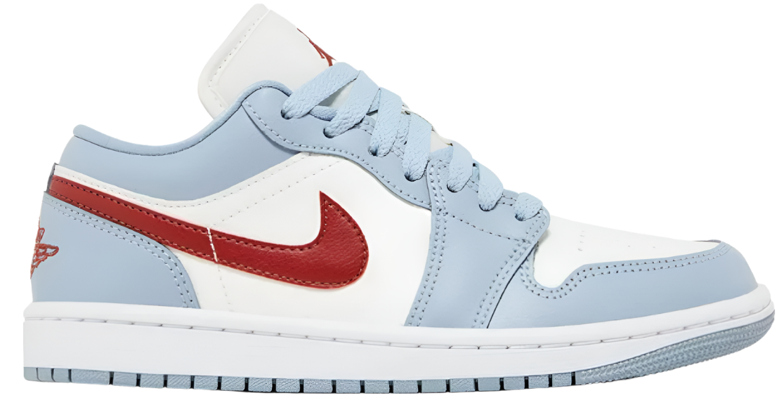 Nike Wmns Air Jordan 1 Low AJ1 Blue Whisper Dune Red