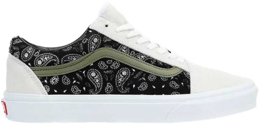 Vans Old Skool Paisley Suede White Black Green