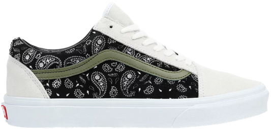 Vans Old Skool Paisley Suede White Black Green