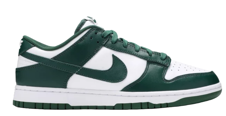 Nike Dunk Low Retro Michigan State Team Green White