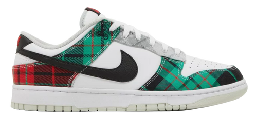 Nike Dunk Low Retro PRM Tartan Plaid White Black