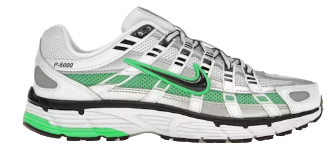 Nike P-6000 Metellic Silver Spring Green