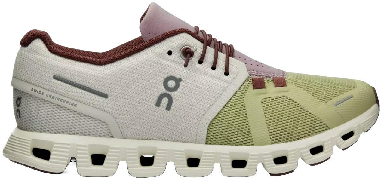 ON Cloud 5 trainers in ice haze green and pink