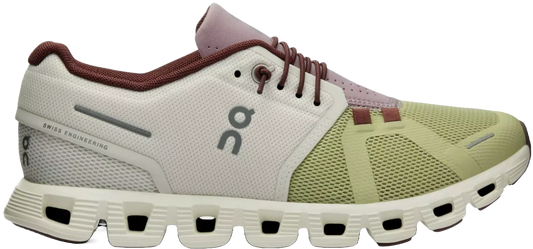 ON Cloud 5 trainers in ice haze green and pink