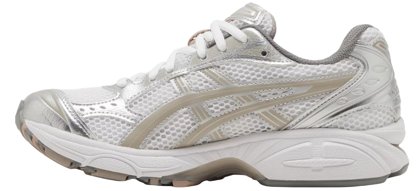 Asics Gel-Kayano 14 white silver and moonrock