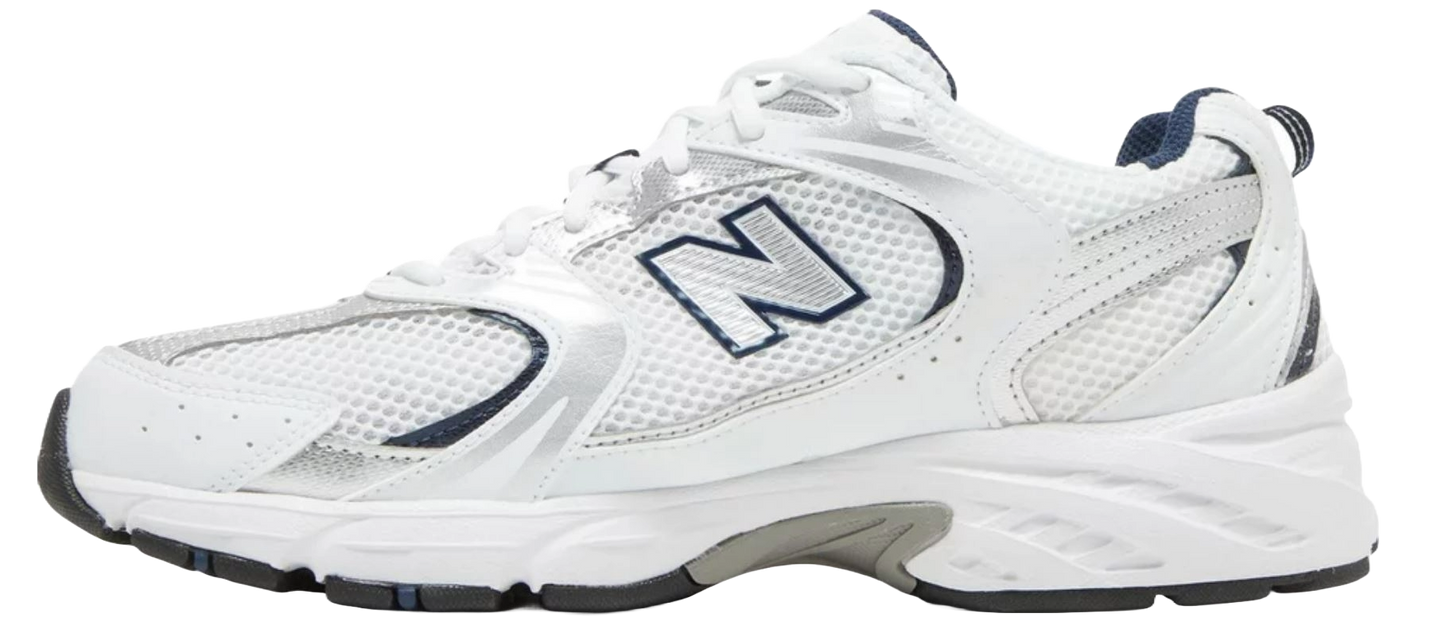 New Balance 530 White Silver Navy