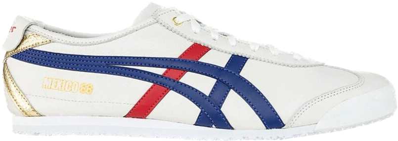 ONITSUKA TIGER MEXICO 66 LEATHER BIANCO BLU ROSSO- WHITE DARK